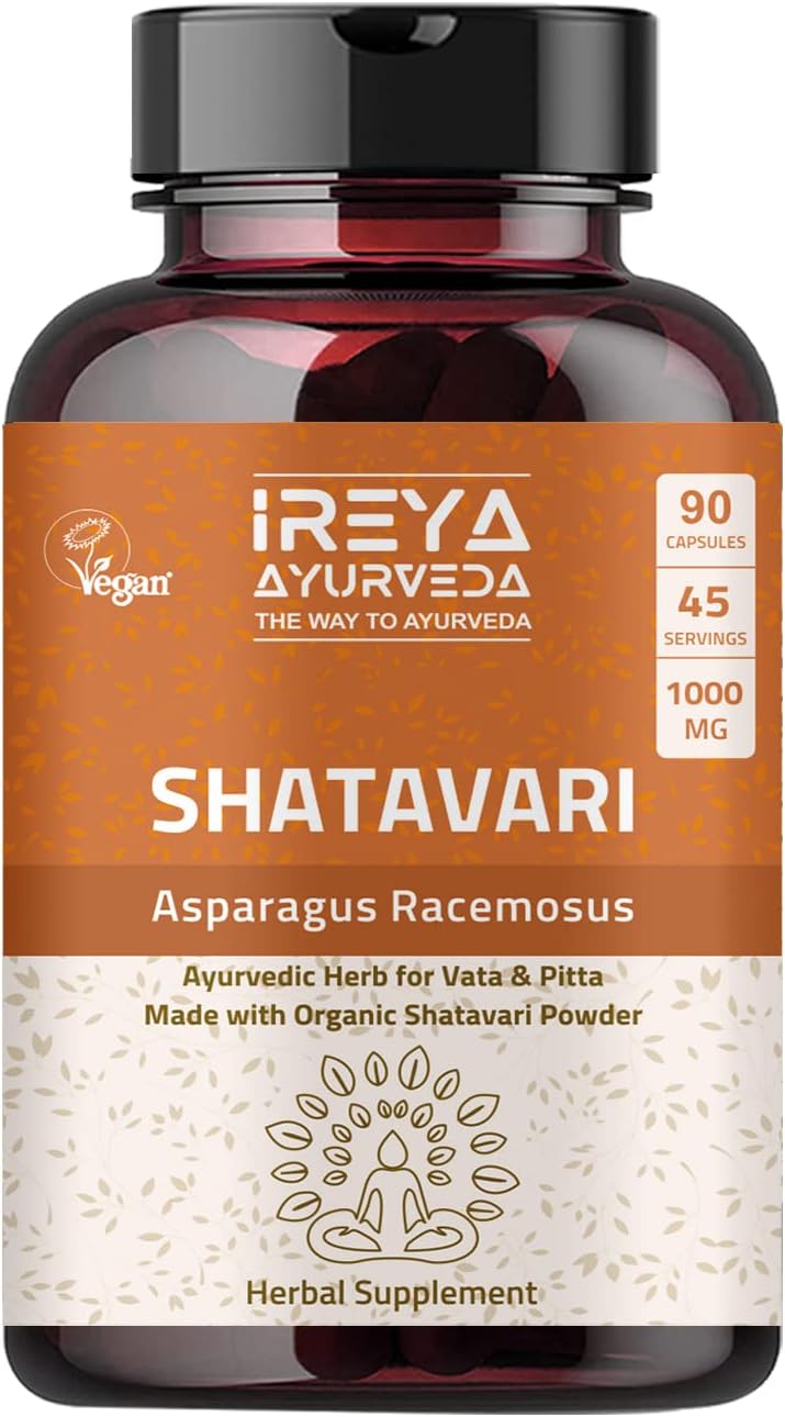 Shatavari Cápsulas (90 capsjules) 1000 mg orgánico Shatavari