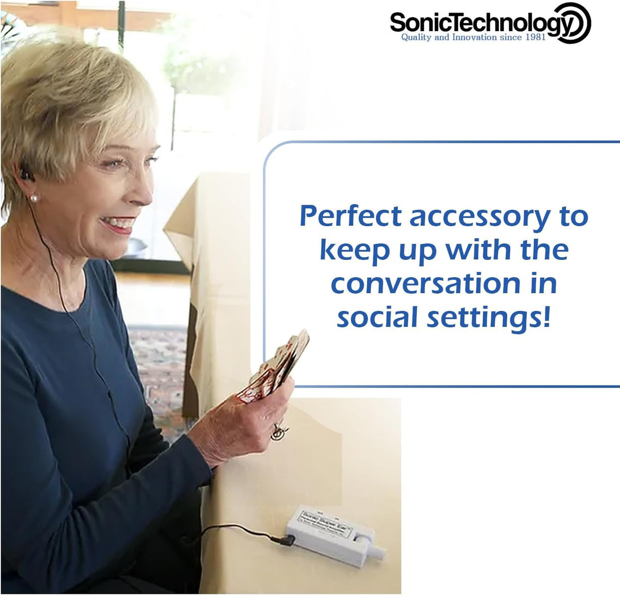 Amplificador de Sonido Personal SE5000, 50dB, Portátil