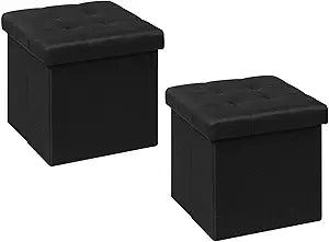 Otoman de Almacenamiento Plegable, Cubo, 12.6" X 12.6" X 12.6