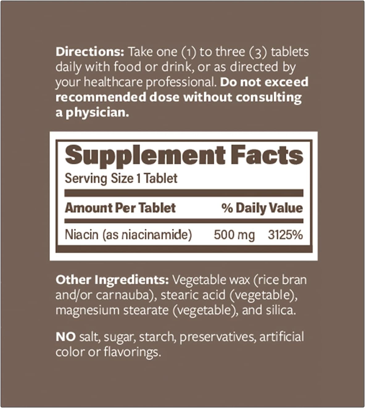 Suplemento NAD+ Niacinamida B3 Endur-Amide 500 mg 90 tablet