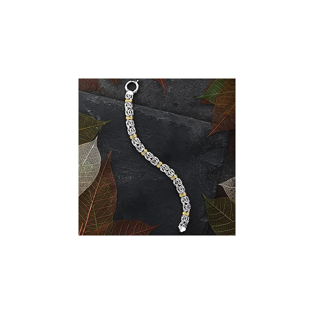 Pulseras y tobilleras de plata de ley y oro de 14 quilates