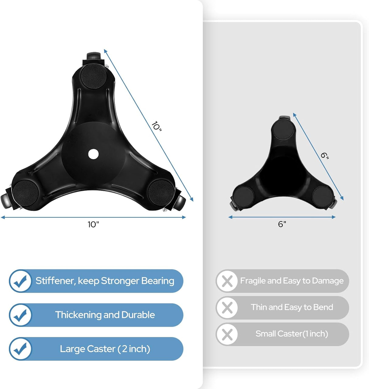 Dolly Móvil KEDSUM 1150 Lbs Capacidad, 3 Ruedas, Tri-Dolly