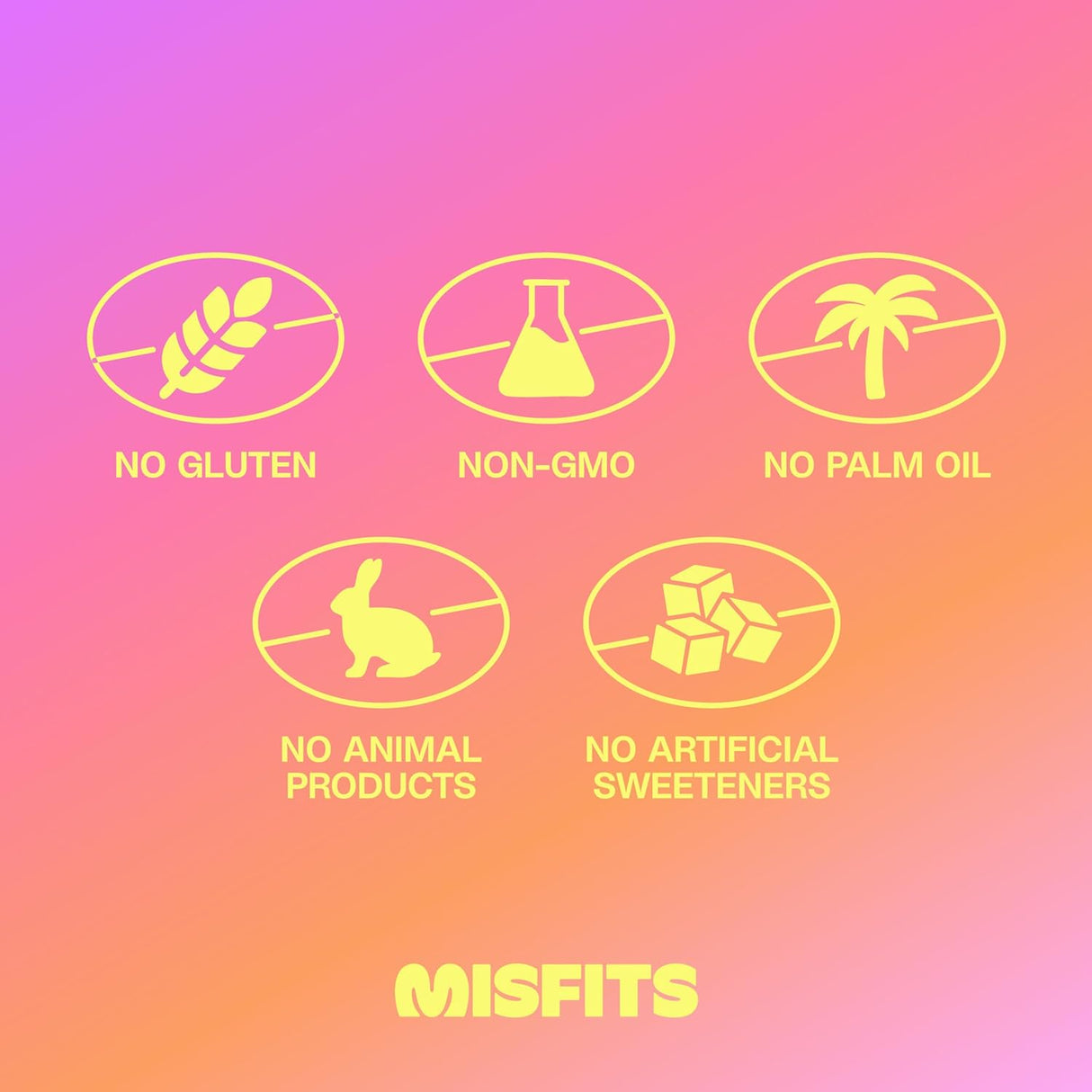 Barritas veganas Misfits, gluten free, bajo azúcar, variedad 12