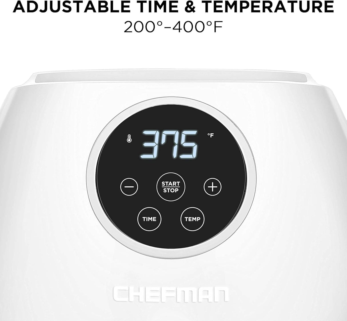 Freidora de aire CHEFMAN 3.7 Qt, digital, fácil de usar, BPA-free