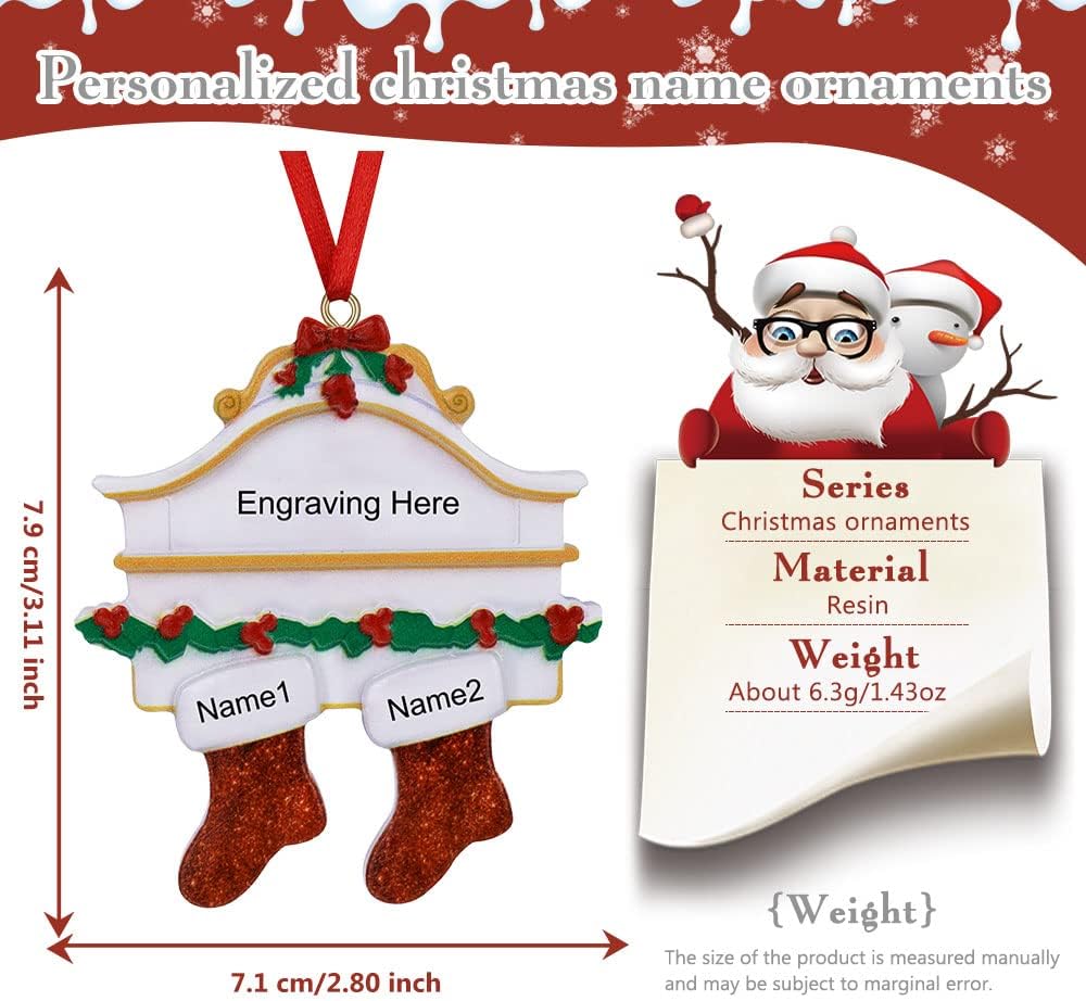 Adornos Navideños Personalizados 2024 - Familias 2-8 Nombres