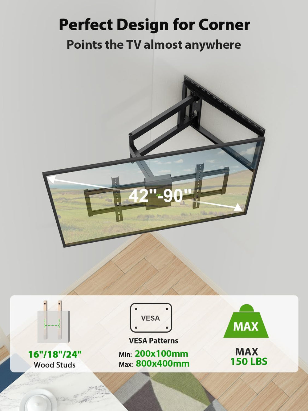 Soporte de pared USX para TV 42-90 40 extensión XML035