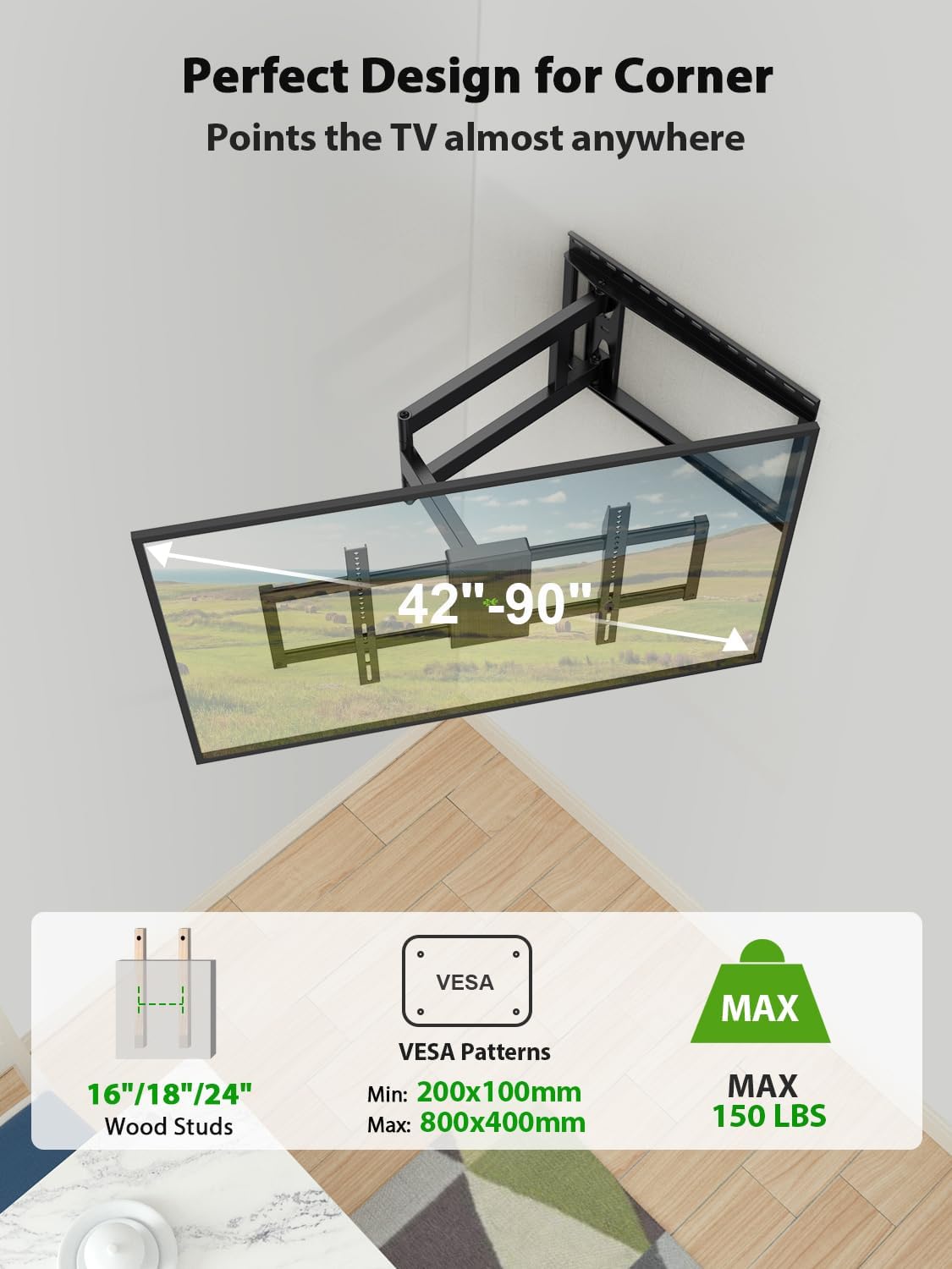 Soporte de pared USX para TV 42-90 40 extensión XML035