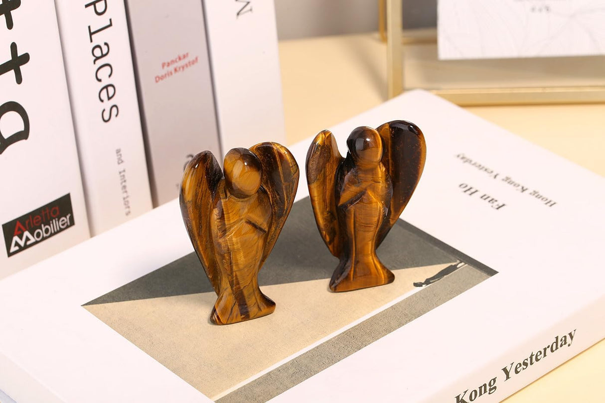 QINJIEJIE Cristales de ojo de tigre de 3 pulgadas