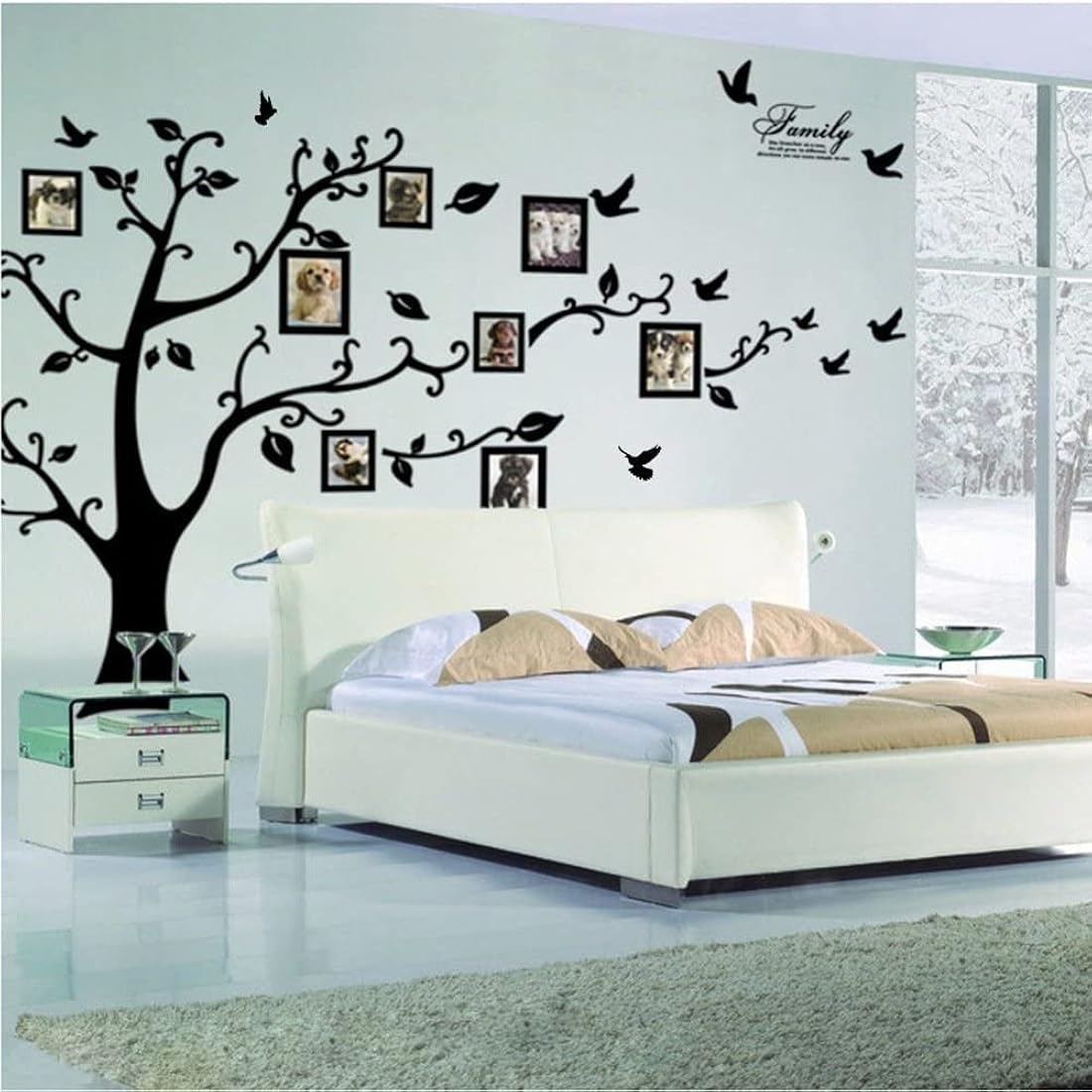 Vinilo decorativo para pared de árbol genealógico grande