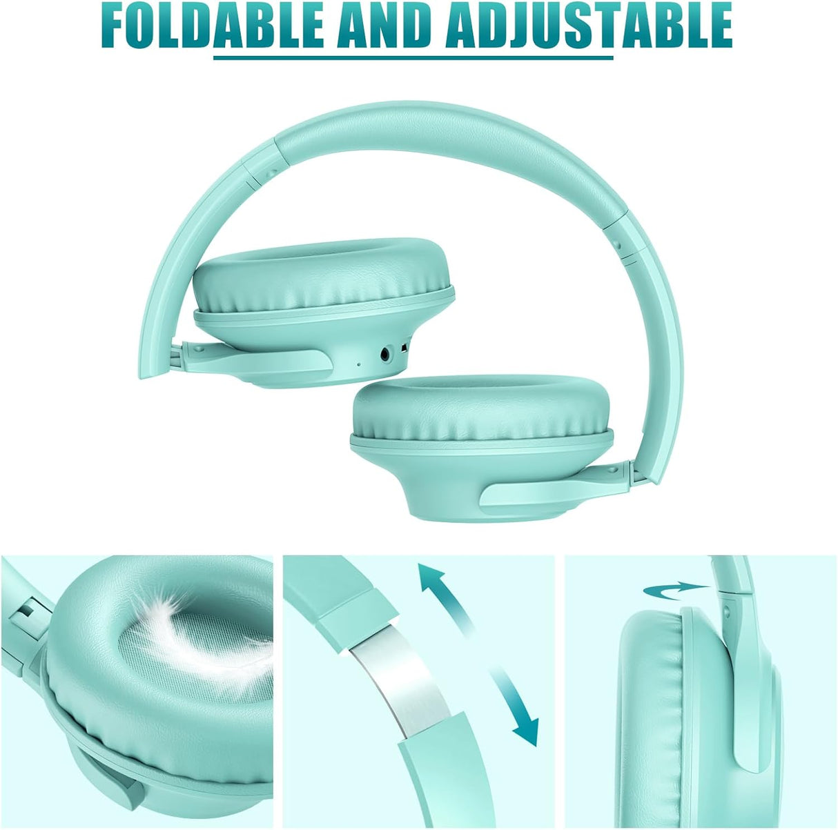 Auriculares Bluetooth KVIDIO, 65h, Microfono, Sonido HiFi