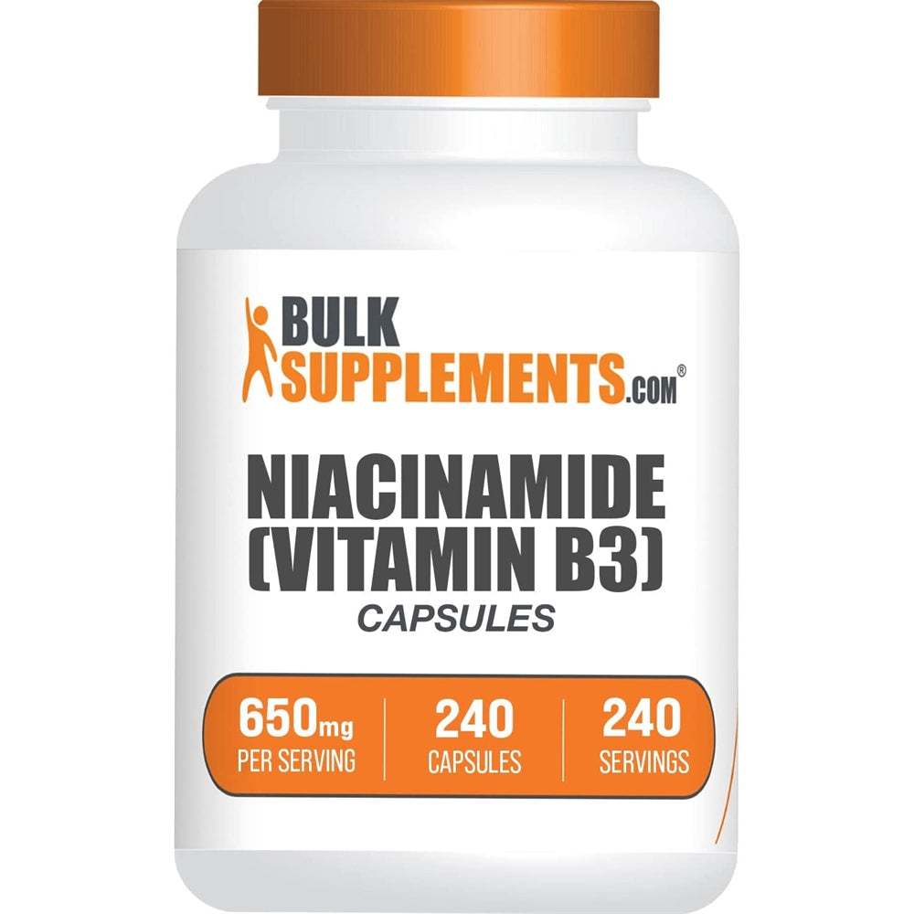 Suplemento de vitamina B3 (niacinamida) 100 cáp de gelatina