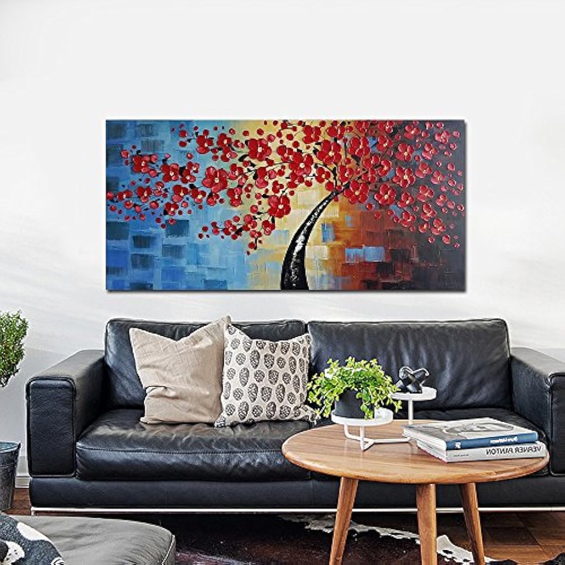 óleo pintadas a mano, estiradas y enmarcadas, lienzo moderno