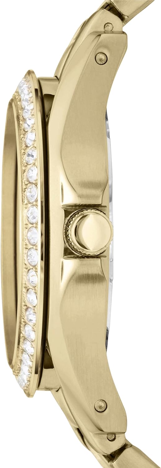 Reloj para mujer con detalles de cristal y pulsera de acero