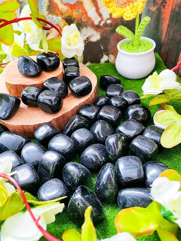 Juego de Piedras de Obsidiana Negra Pulidas y Tumbled 0.45 lbs