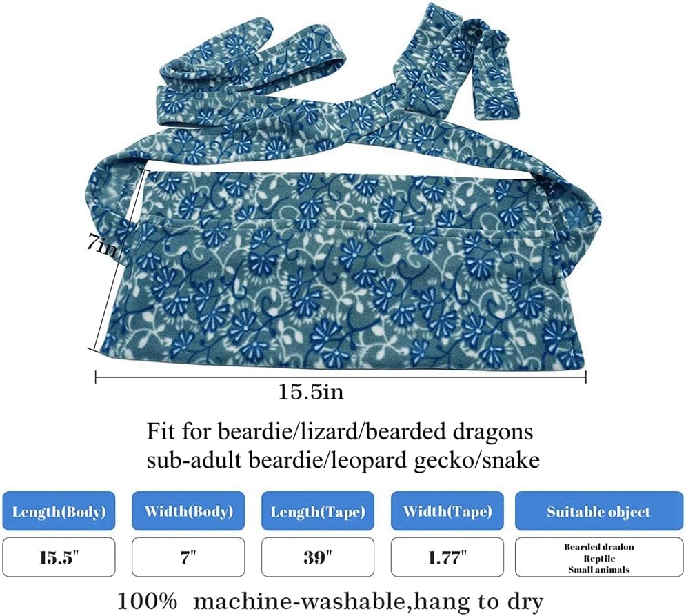 Transportador para Dragón Barbudo, Ajustable, Sling, Flannel