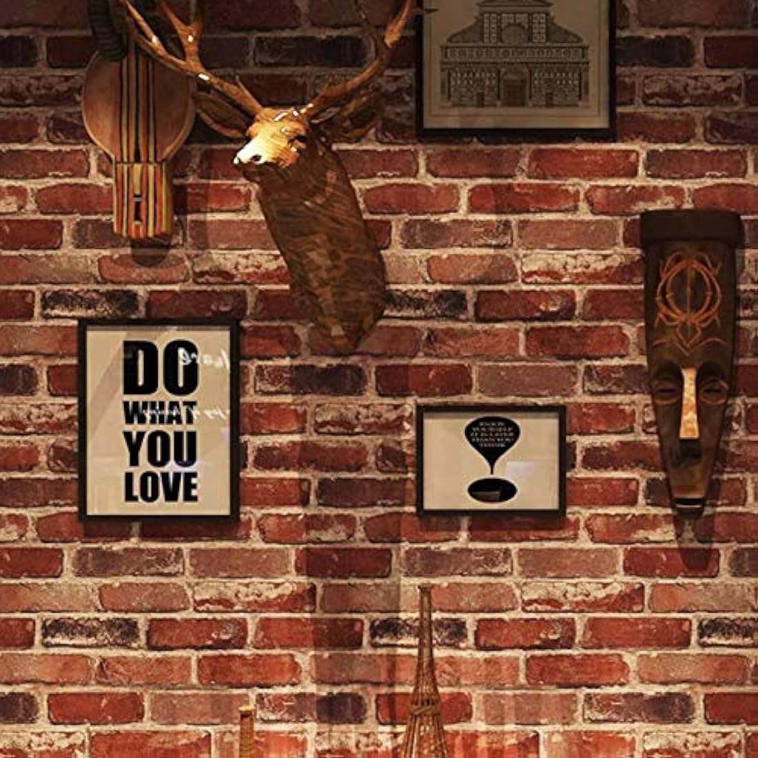 rollo de papel pintado de ladrillo de imitación de piedra