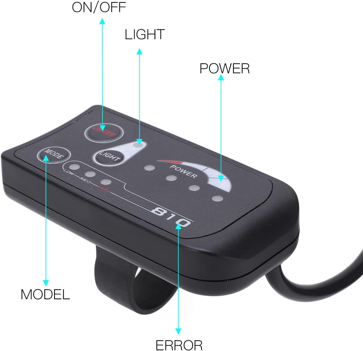 Pantalla LED S810 para Bicicleta Eléctrica 36V 48V Control