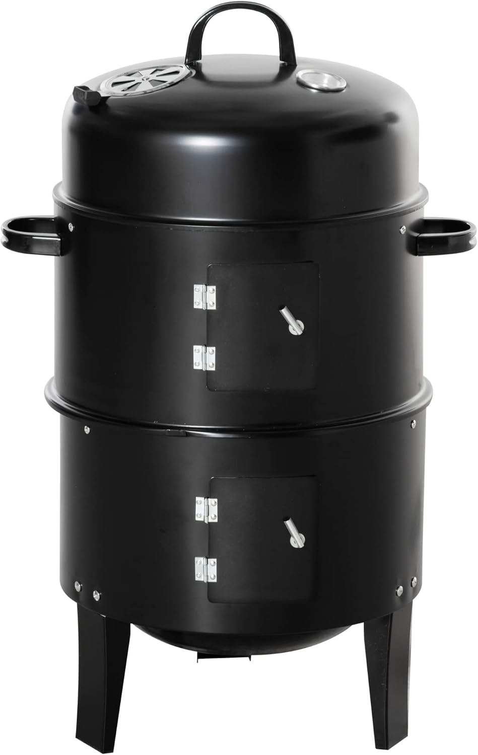 Parrilla Ahumadora Vertical Outsunny 3 en 1 16 con Termómetro