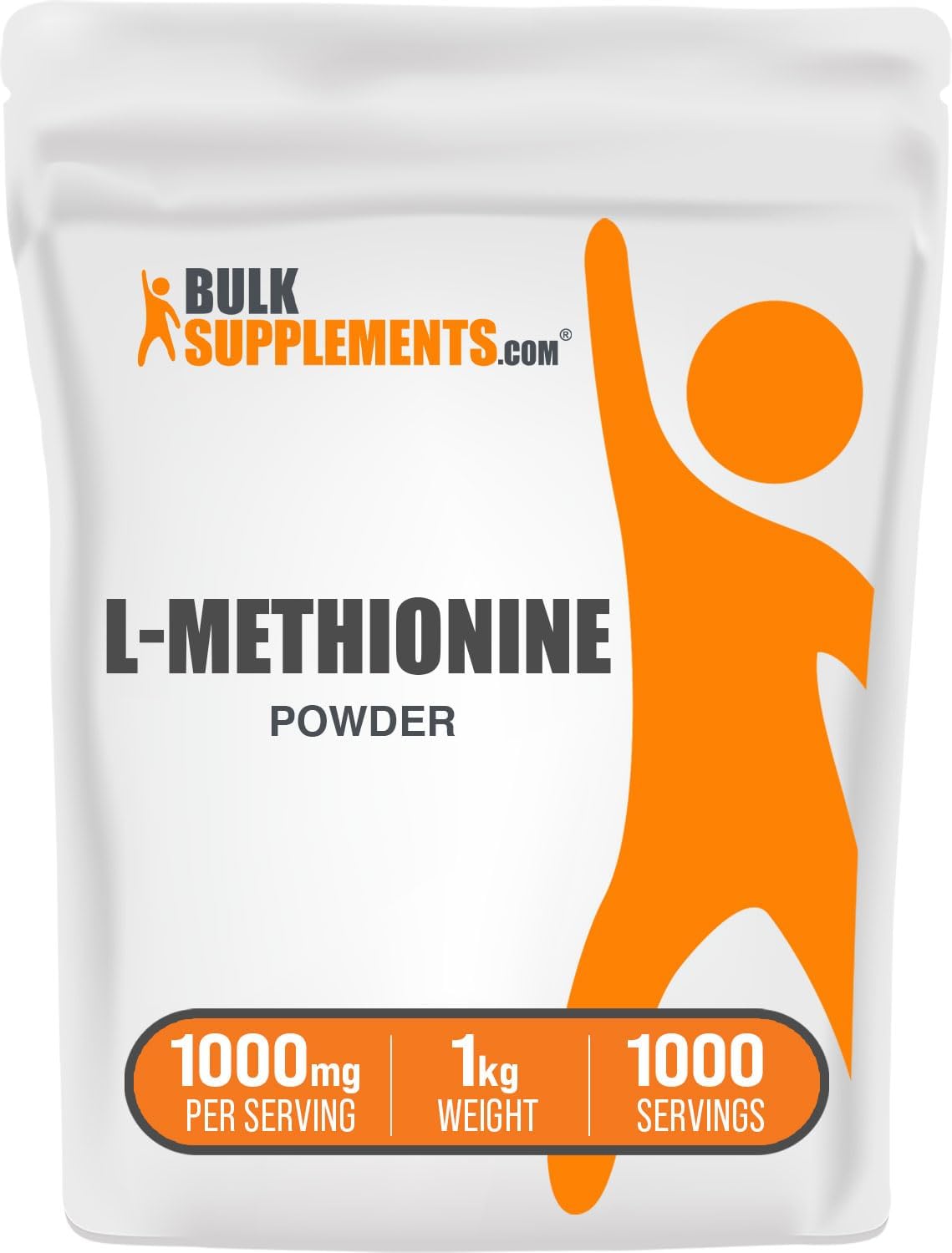 Suplemento BULKSUPPLEMENTS.COM L-metionina en polvo 2.2 lbs
