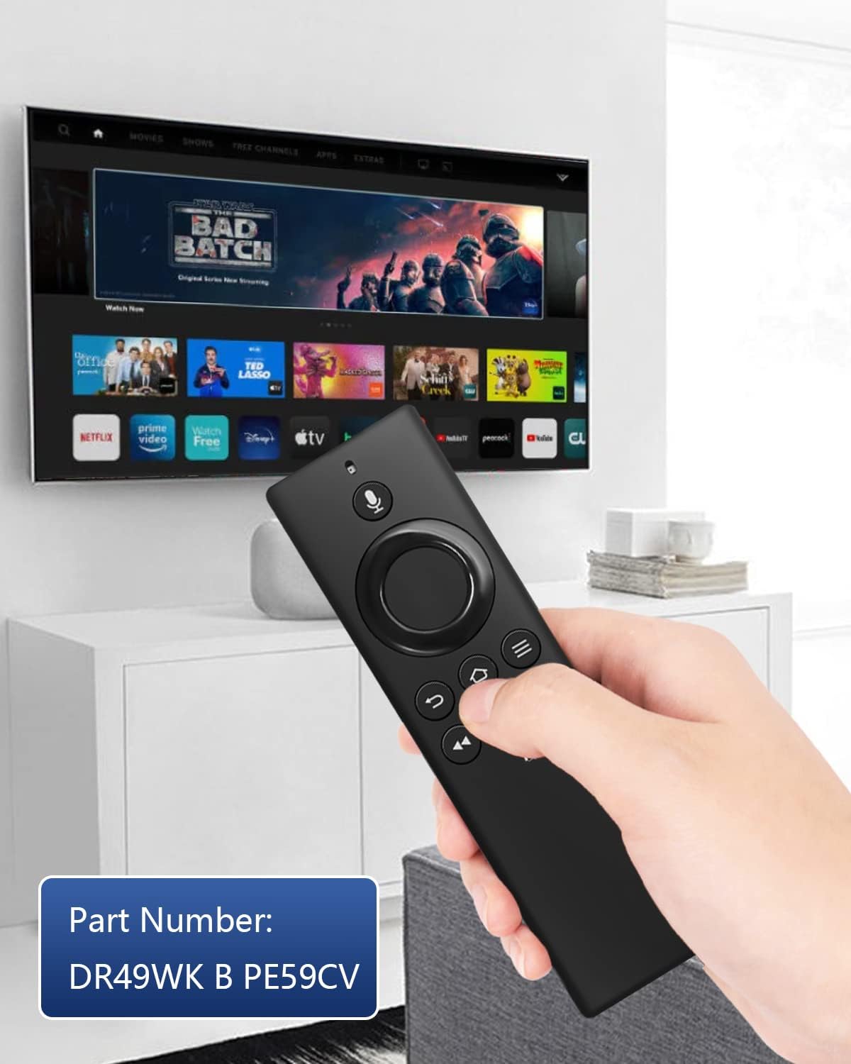 Control remoto DR49WK B PE59CV para Amazon Fire TV Stick