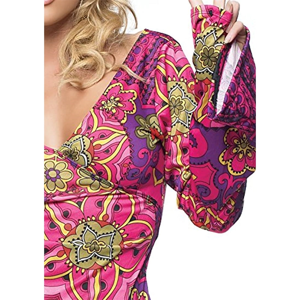 Disfraces - Disfraz de hippie para mujer, 2 piezas