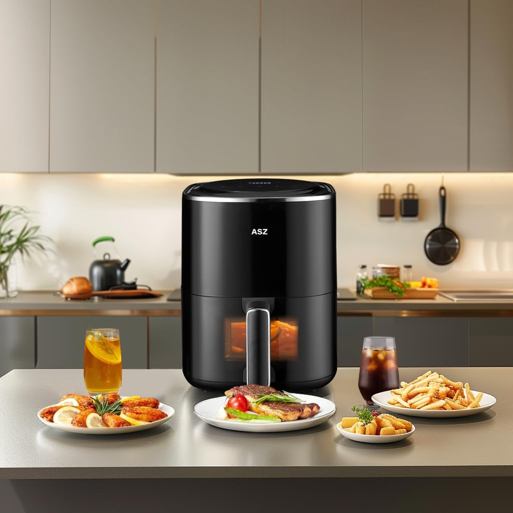 Freidora de Aire ASZ 4.5qt, 8 Presets, Apagado Automático