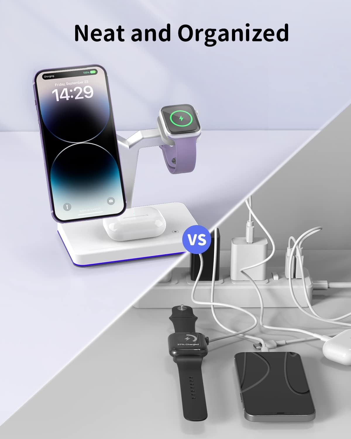 Cargador inalámbrico magnético con soporte inalámbrica