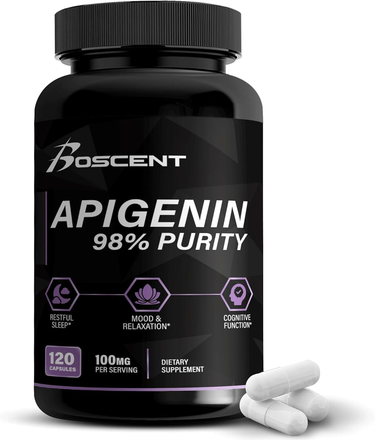 Suplemento de apigenina de 100 mg de extracto de manzanilla