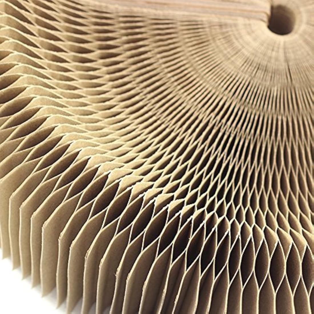 Cama redonda plegable de cartón corrugado para gatos