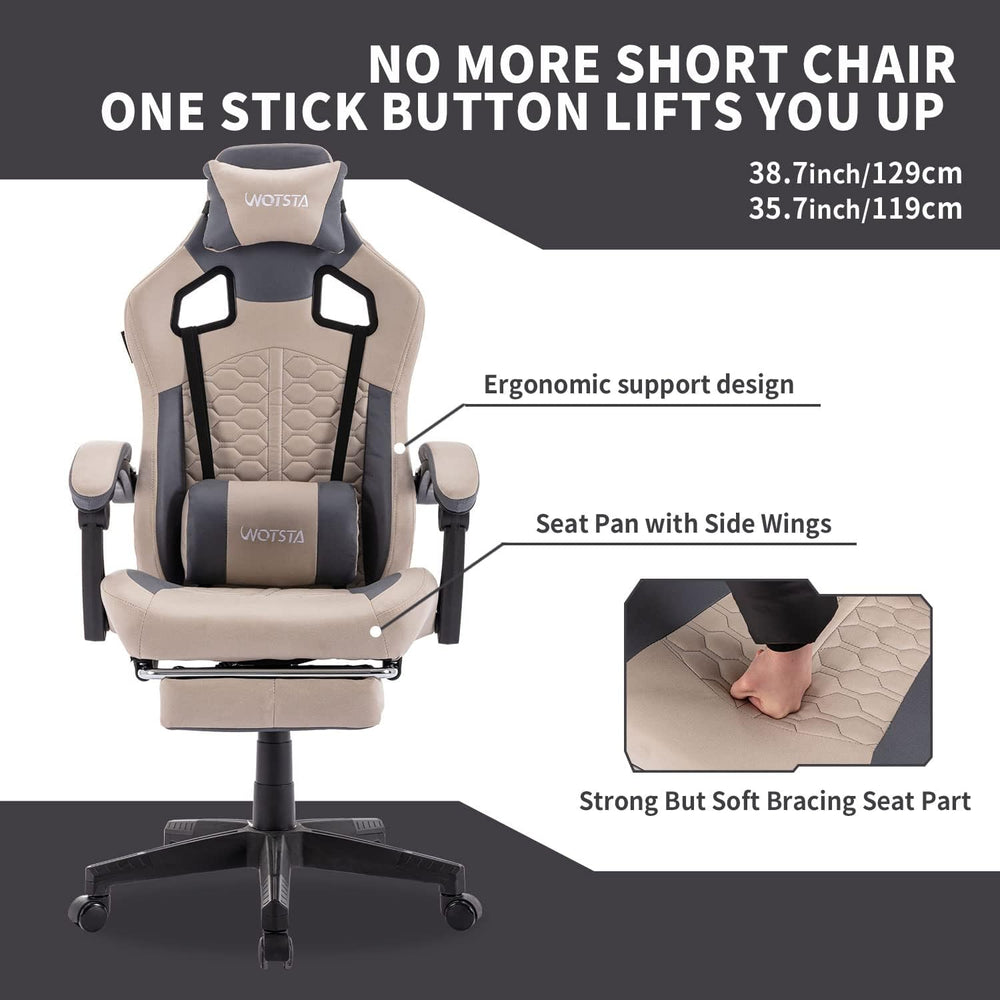 Silla Gaming hecho de cuero de PVC 38 ES WOTSTA