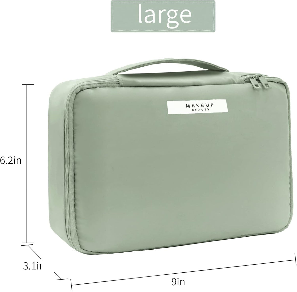 bolsa de viaje para cosméticos Queboom verde