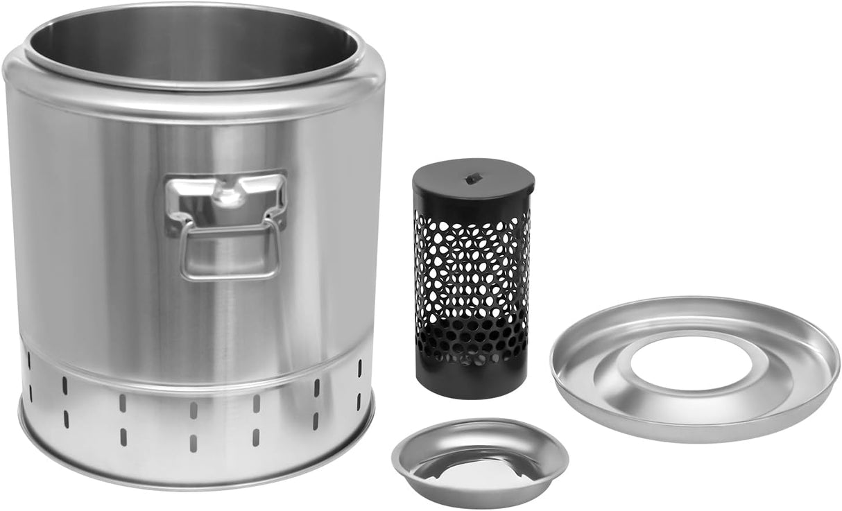 Parrilla portátil sin humo, acero inoxidable, 20 pinchos, 10.2