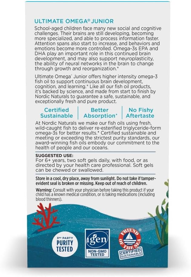 Omega Jr. de Nordic Naturals - 680 Omega-3s - 120 Mini Geles