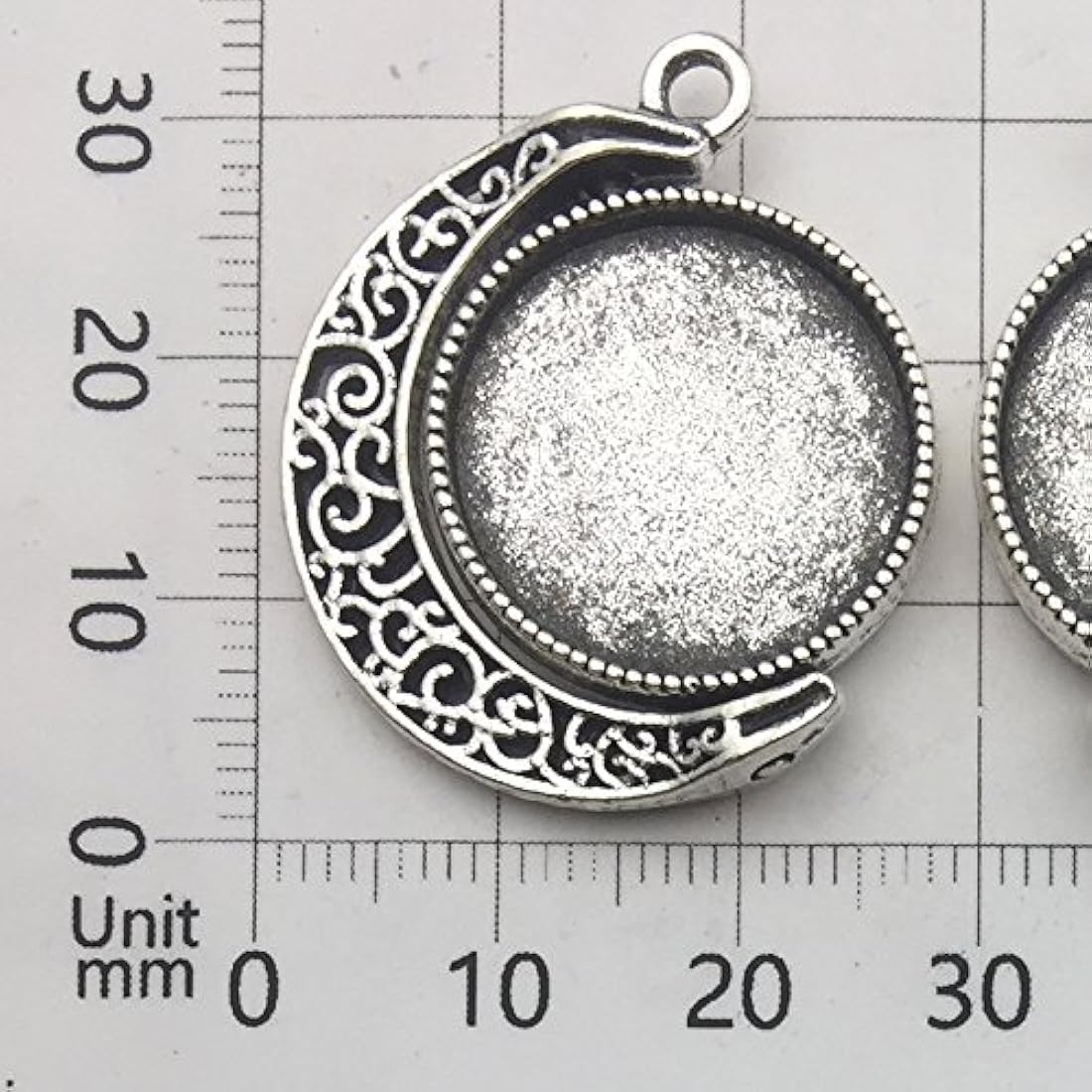 Rotación Doble Lado Redondo Bisel Colgante Bandejas Base Cabujón Ajustes Bandejas Colgante Blanks Joyería Haciendo DIY Resultados