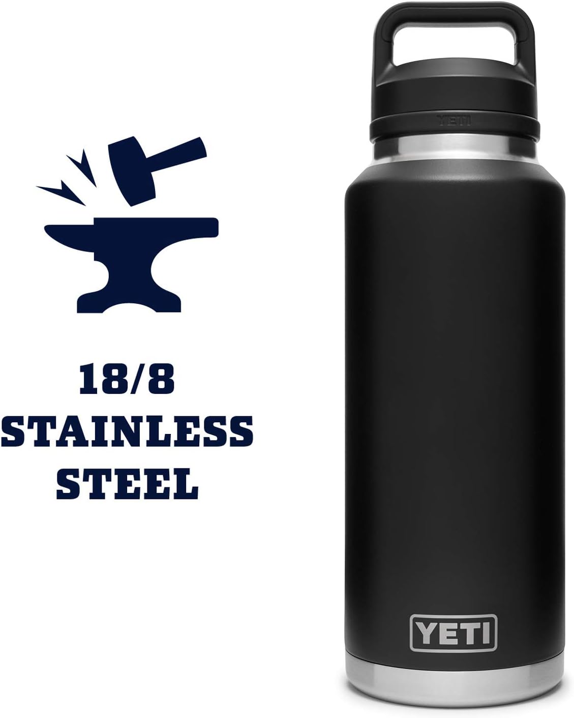 Botella YETI Rambler 46 oz, Acero Inoxidable, Aislada al Vacío
