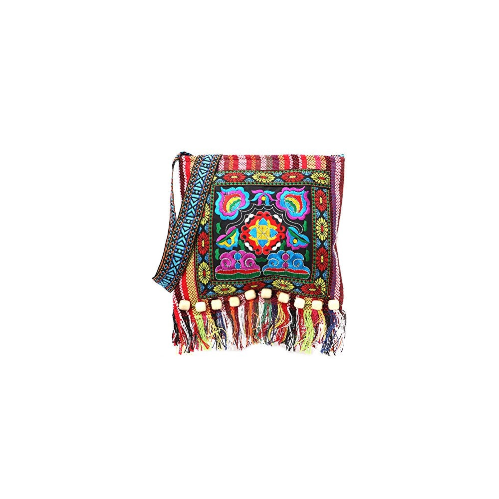 Bolsos de hombro estilo vintage étnico tribal bordado