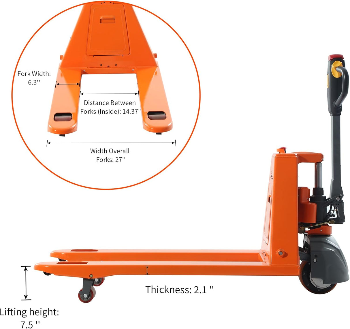 Carretilla Elevadora Eléctrica Tory 3,300lbs Batería de Litio
