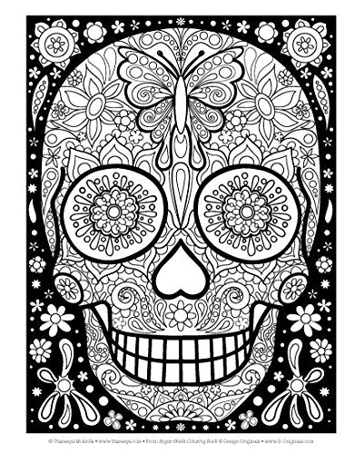 Libro de colorear de calaveras de azúcar
