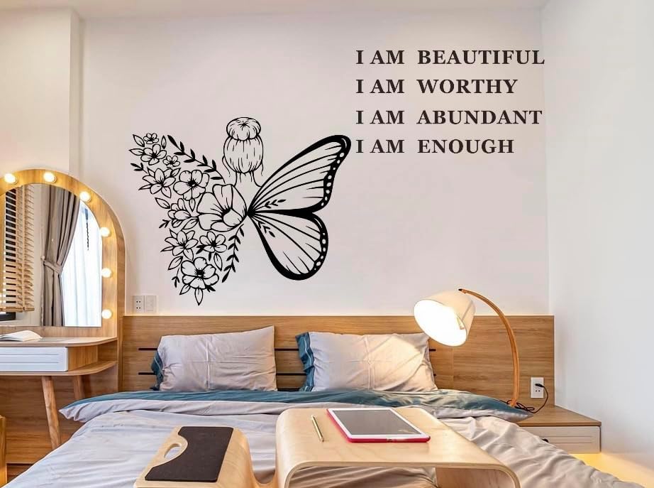 Vinilo Decorativo 'Soy Hermosa' - Motivacional para Espacios