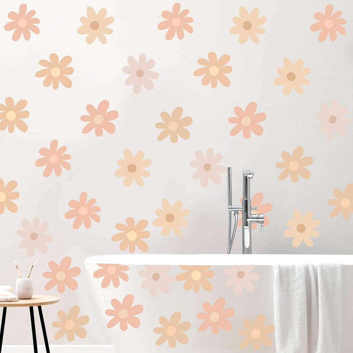 Vinilo Decorativo BBTO Flor de Margarita para Paredes, Simple