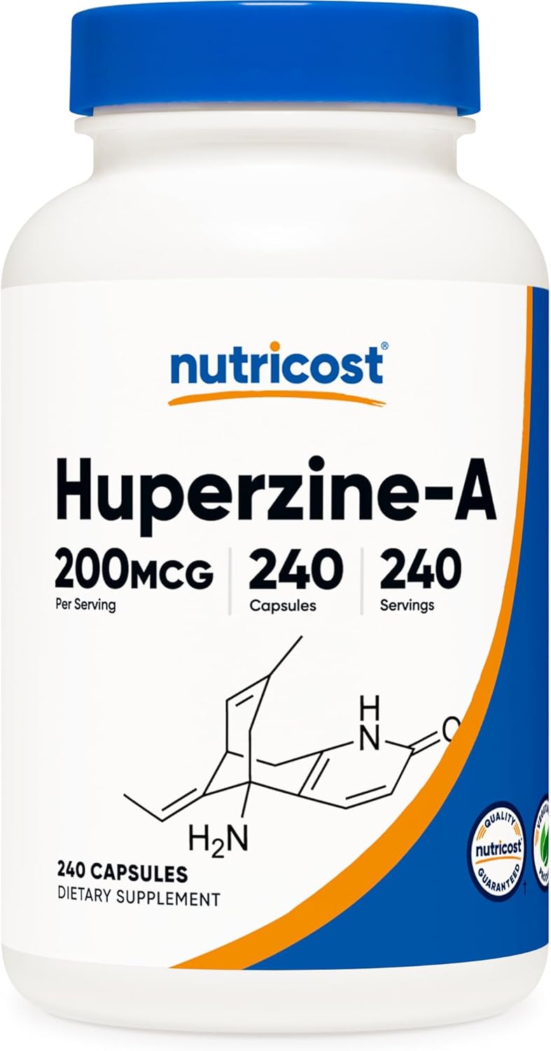 Cápsulas Huperzine A 200mcg, No-OGM, Apto Vegetarianos