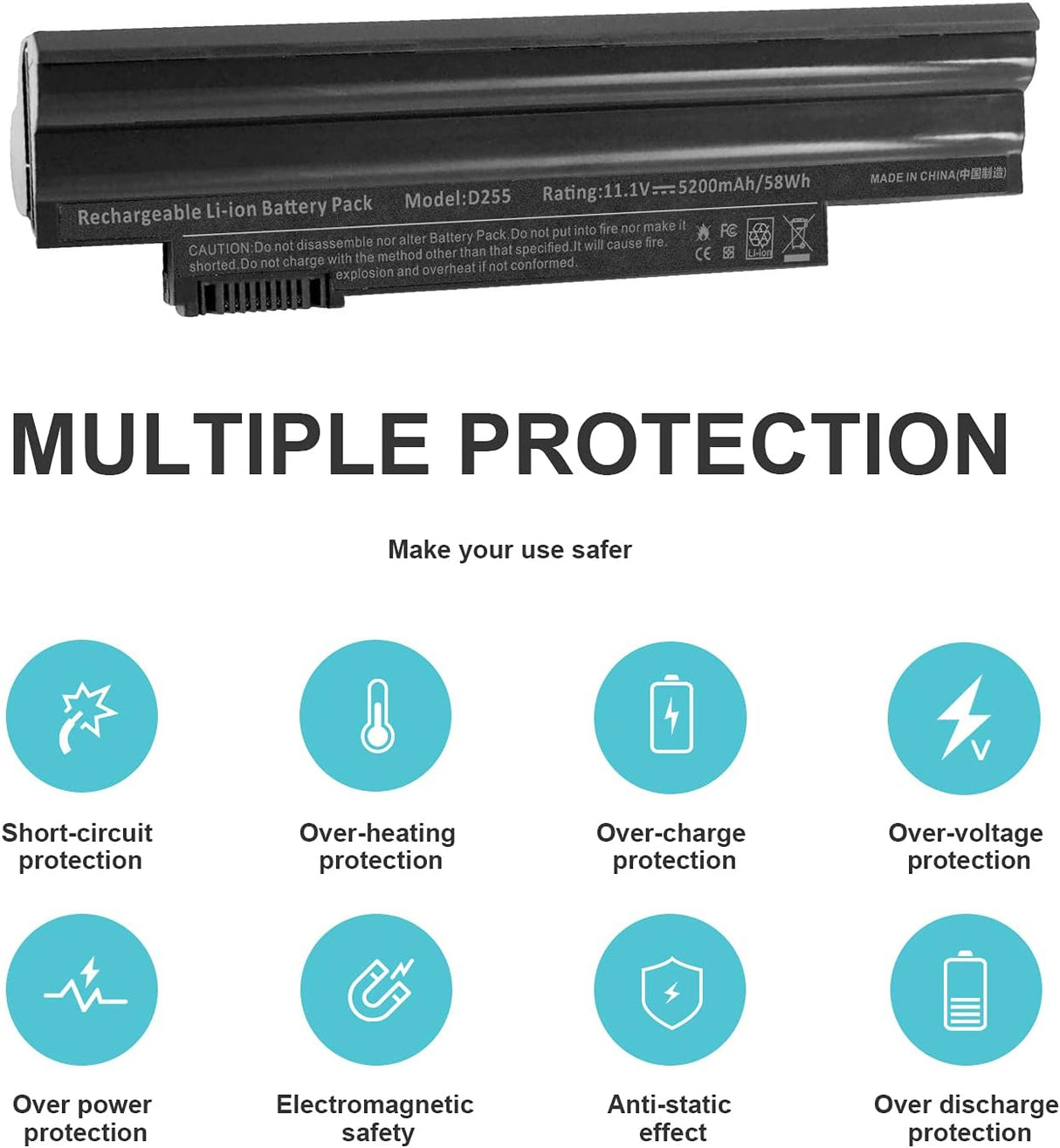 Batería AL10A31 de repuesto para laptop Acer Aspire One D255