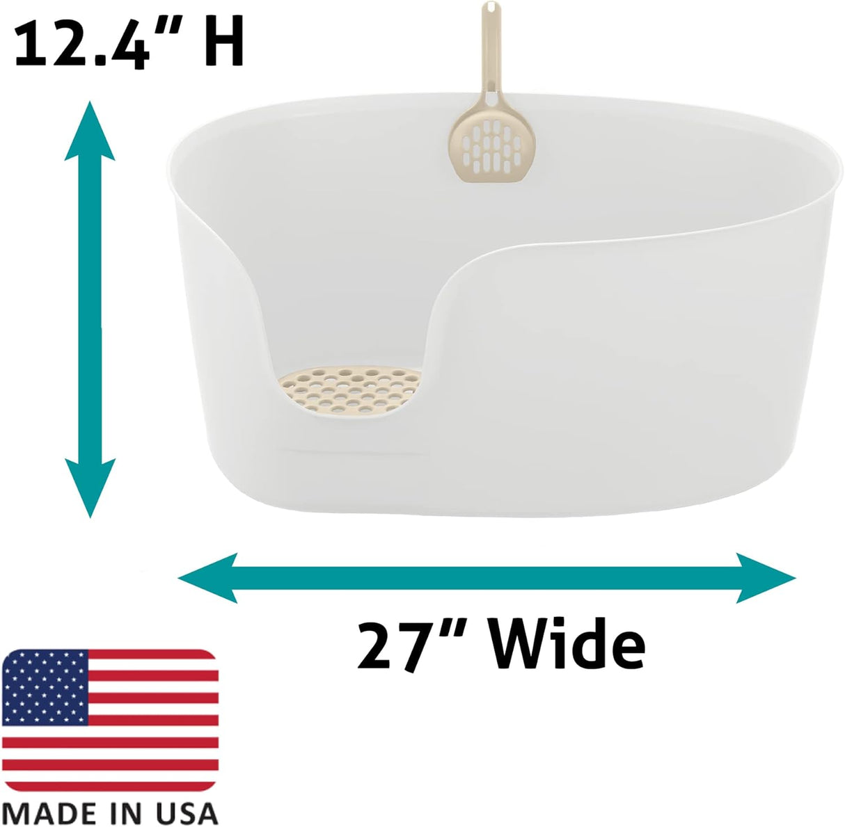 Caja de arena para gatos de pared alta XL Richell PAW TRAX