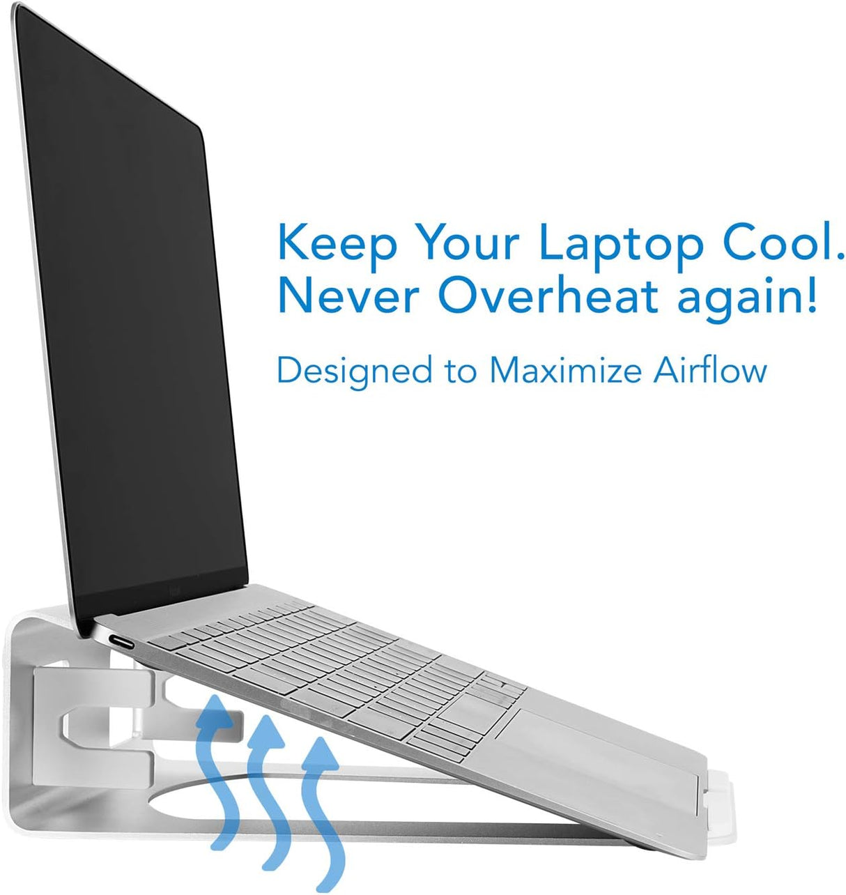 Soporte vertical para laptop de aluminio 2 en 1