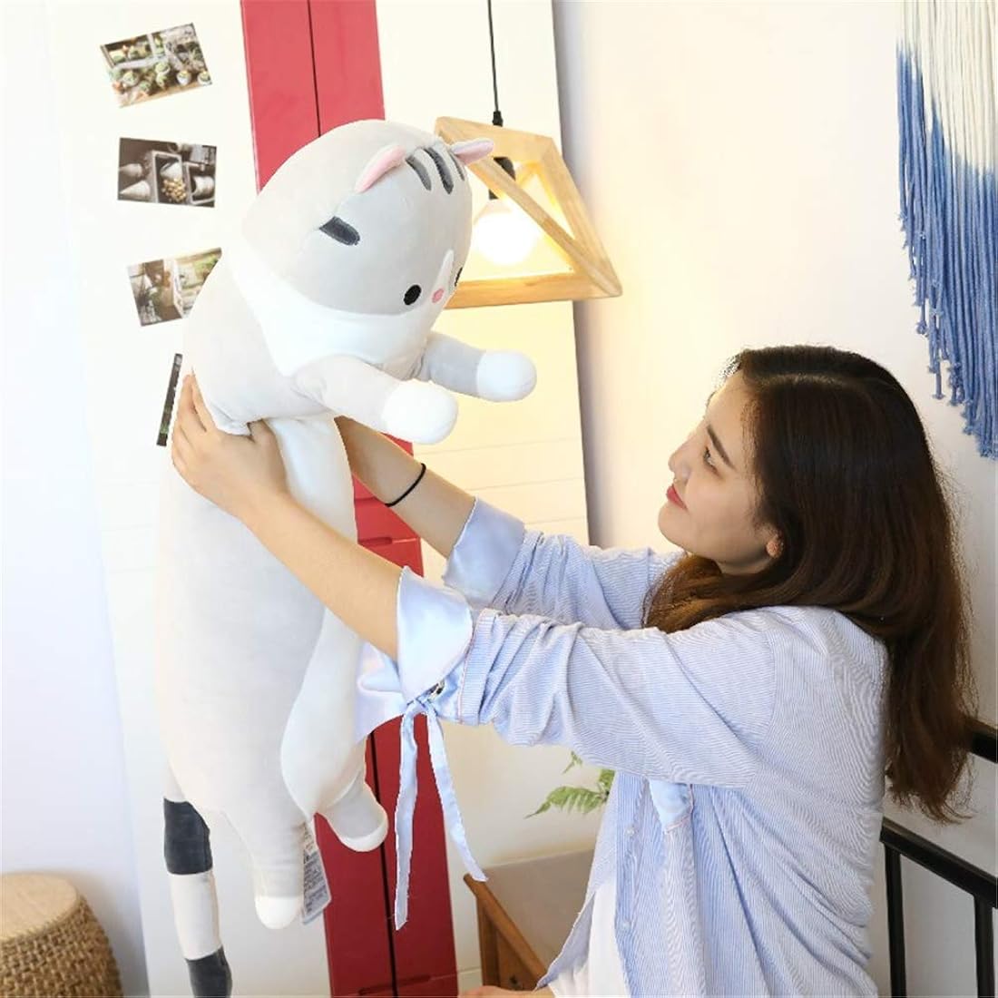 Peluche con diseño de gato de caricaturas de 19.6 pulgadas