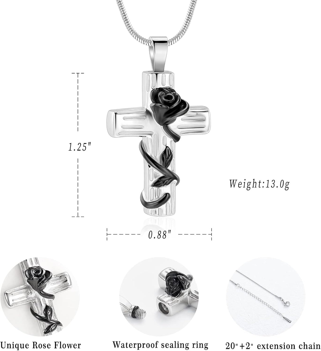 Collar de urna para cenizas para cremación, conmemorativo