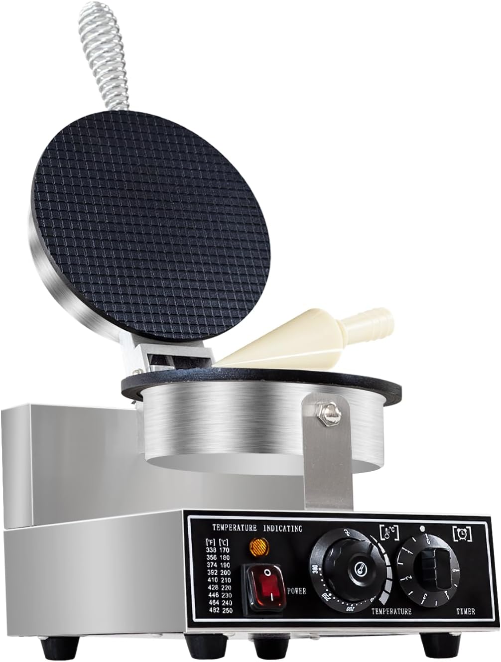 Máquina de Conos de Helado 110V 1300W Acero Inoxidable Modelo X1