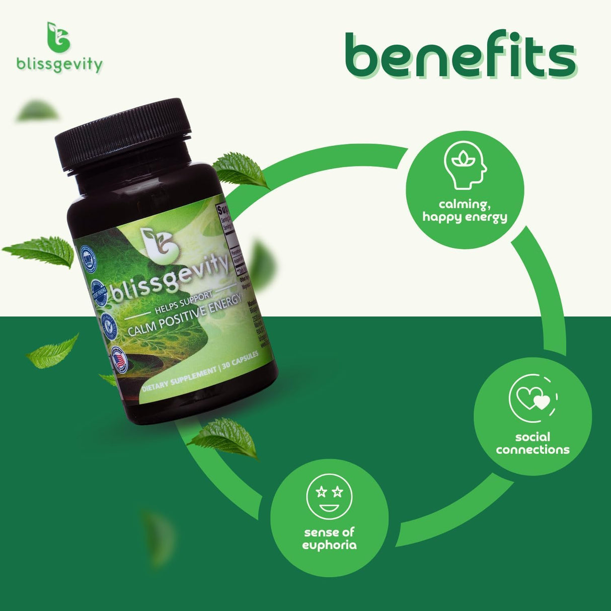 Suplemento de apoyo del estado de ánimo Blissgevity