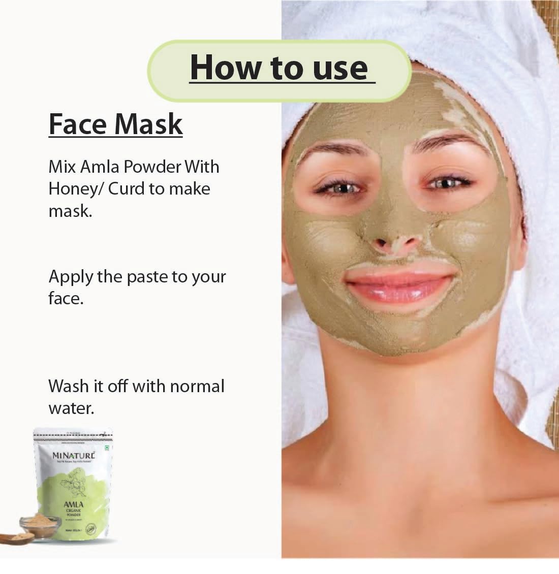 Polvo orgánico de Amla USDA, rico en vitamina C y antioxidantes