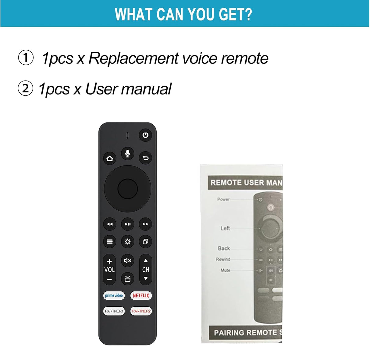 Control Remoto CT-RC1CA-21 para Smart TV Insignia/Toshiba